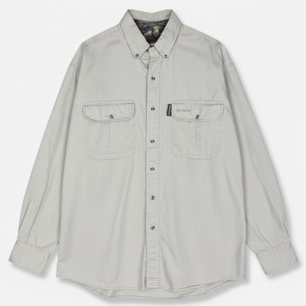 Remington Outdoor Clothing Khaki Button Down Men's XXL Vintage Hunting Shirt